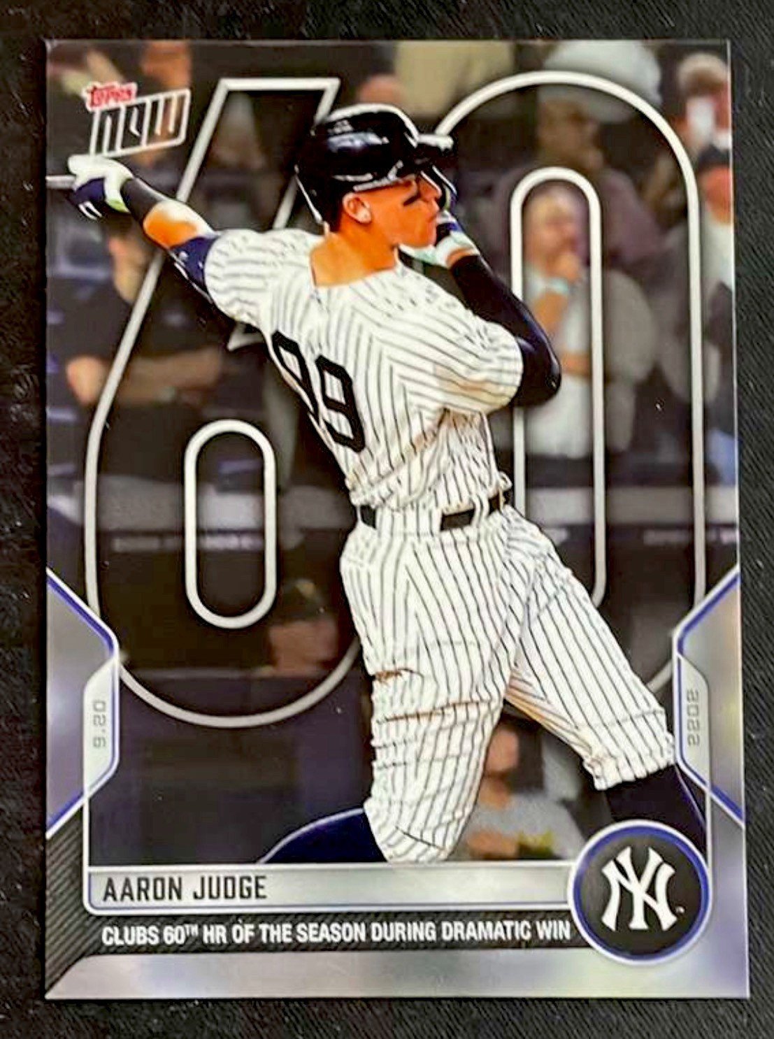 2022 Topps Now Aaron Judge #929 New York Yankees 60 HRs