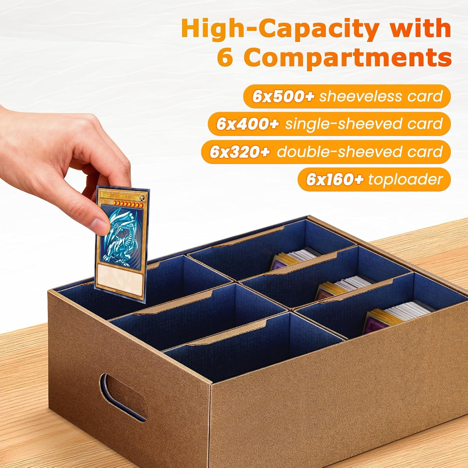 Card Storage Box, 6000 Count Bulk Card Storage Boxes, 5-Layer Corrugated Cardboa