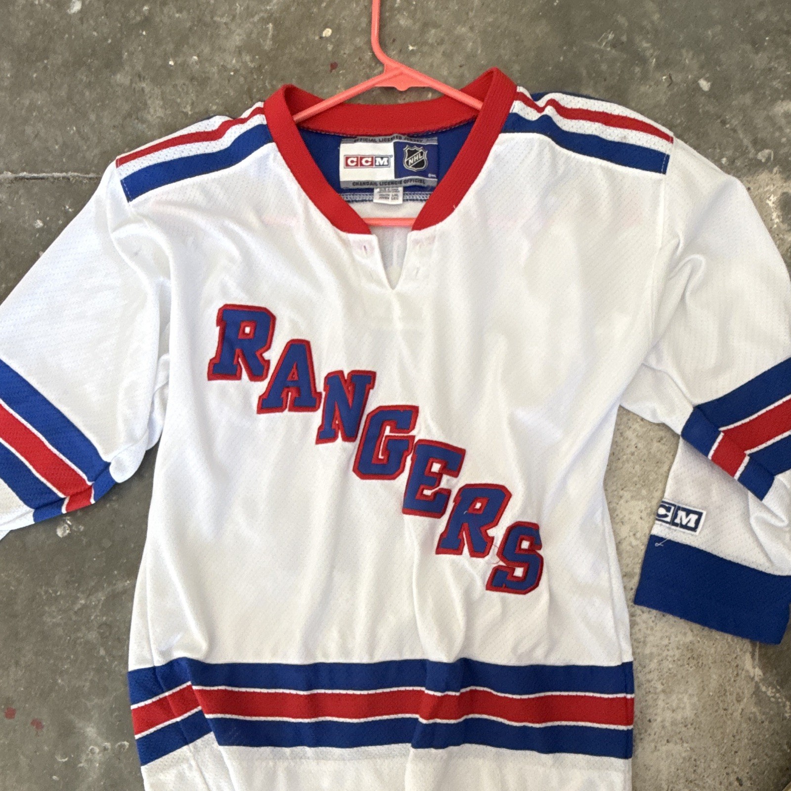 CCM NHL New York Rangers Marian Gaborik #10 Youth L/XL White Hockey Jersey