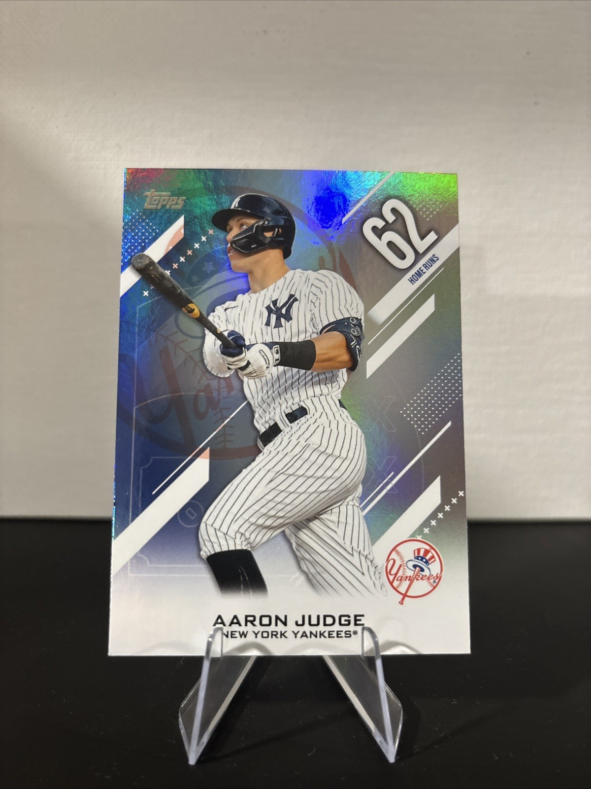 2026 Aaron Judge Topps Series 2 Crooked Numbers Refractor #CN-1 Yankees Baseball