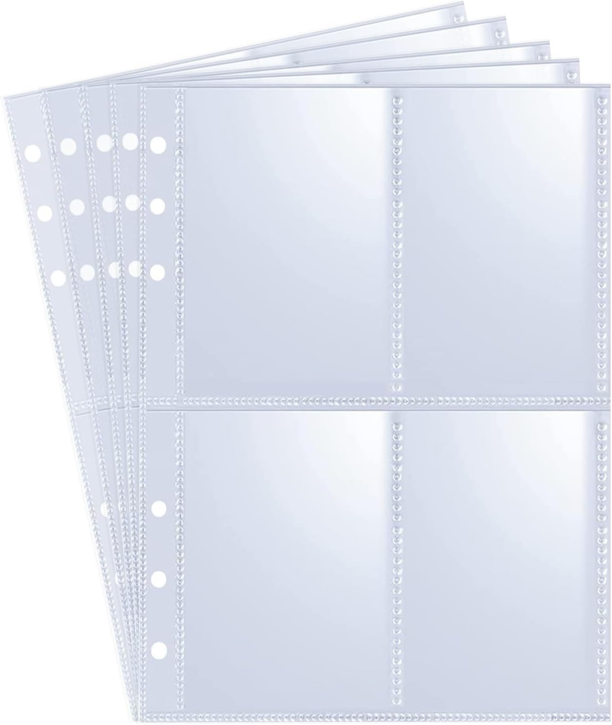 20-pack Trading Card Sleeve Pages 9-pocket Binder Sheets for Sports Game Cards