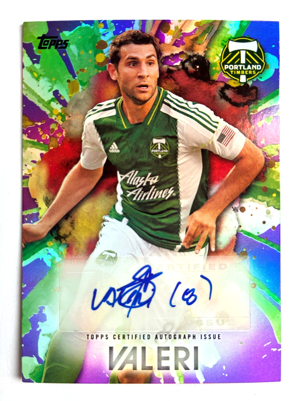 2014 Topps MLS Maestros Purple #DV Diego Valeri Autograph #20/50