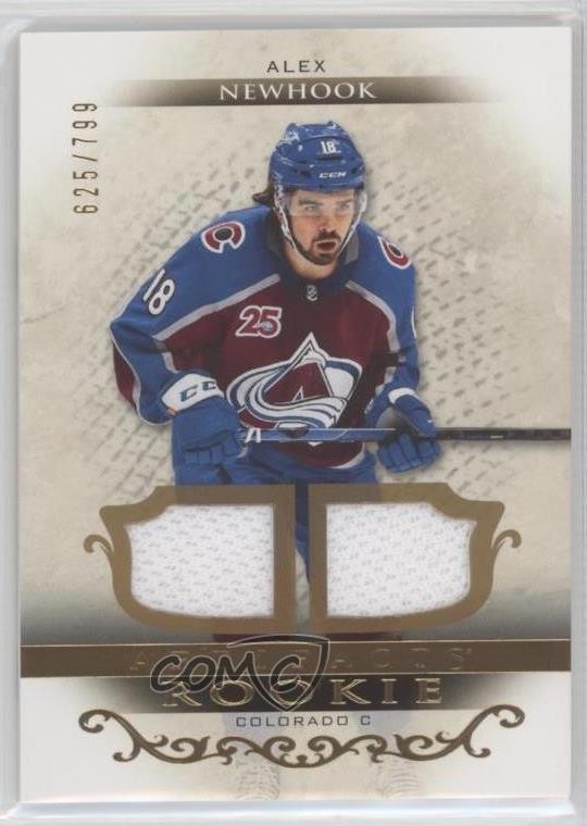 2021 Artifacts Rookies Gold Material Relics 625/799 Alex Newhook Rookie RC 14sr