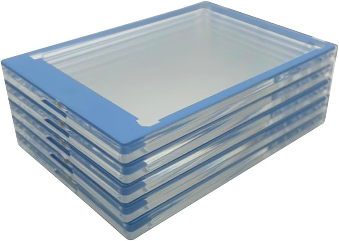 Light Blue Border Magnetic Card Holder One Touch Case – 35PT – 5 Pack