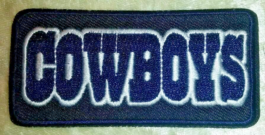 Dallas Cowboys Name 3″ Iron On Embroidered Patch ~Free Tracking!