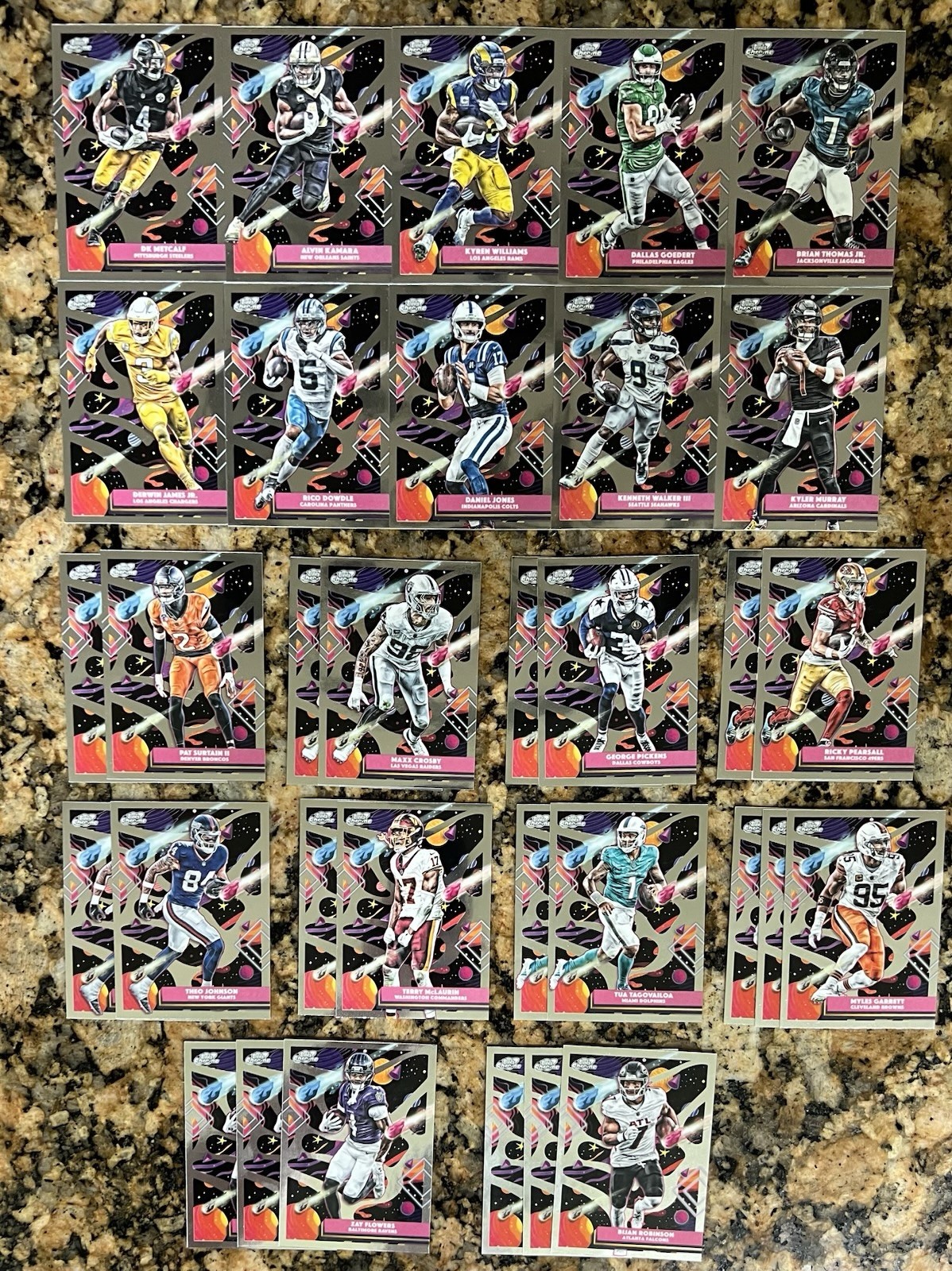 2025 Topps Cosmic Chrome Football SEVENTY-FIVE (75) Card Veteran Lot Ships Today