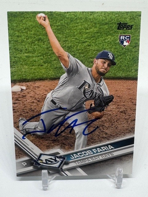 2017 Topps Update Image Variation Jacob Faria #US240 Portrait (RC) SIGNED