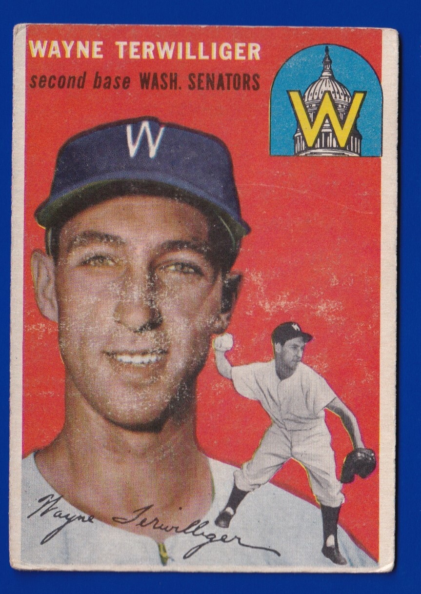 WAYNE TERWILLIGER senators 1954 TOPPS #73 GOOD