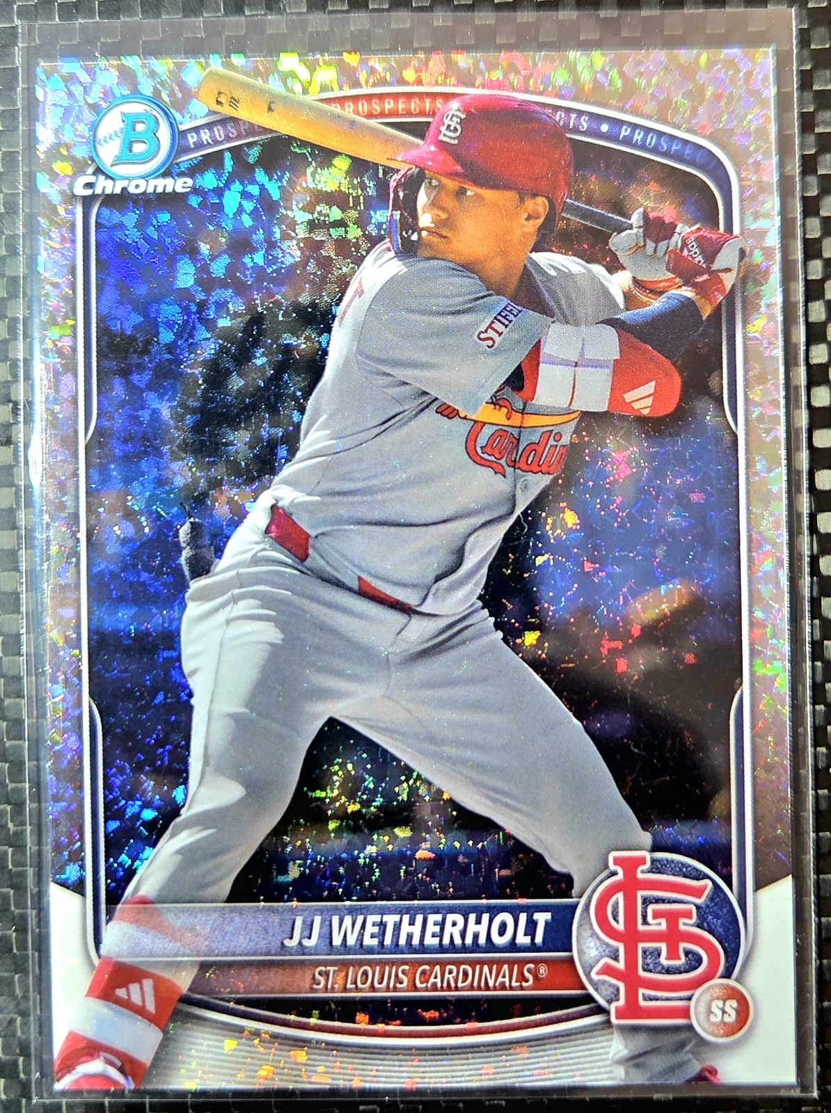 JJ Wetherholt 2025 Bowman Chrome Baseball #BCP-241 Mini Diamond Refractor