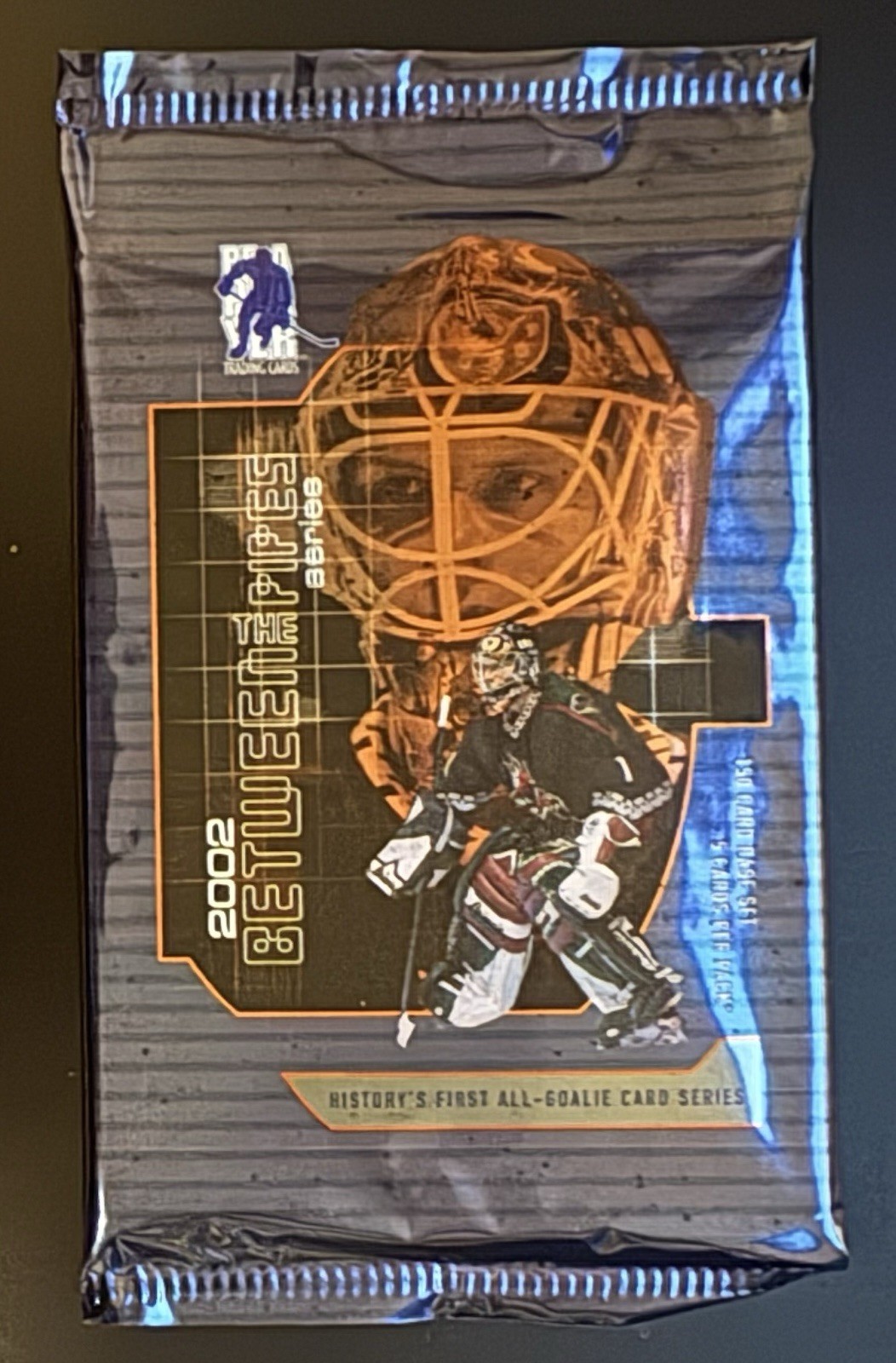 2001-2002 ITG BETWEEN THE PIPES Hockey Pack! *First Edition* Mask Inserts/GU