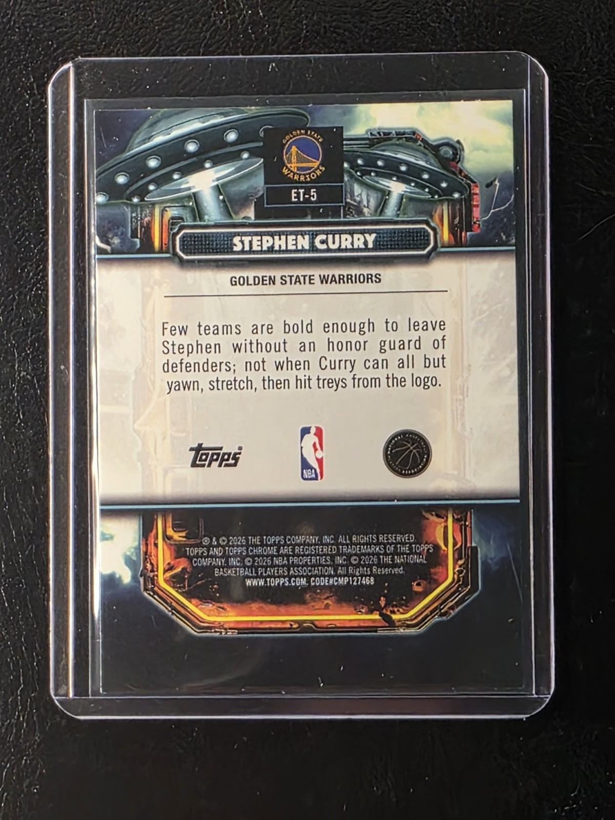 2025-26 Topps Cosmic Chrome EXTRATERRESTRIAL TALENT Stephen Curry #ET-5 Warriors