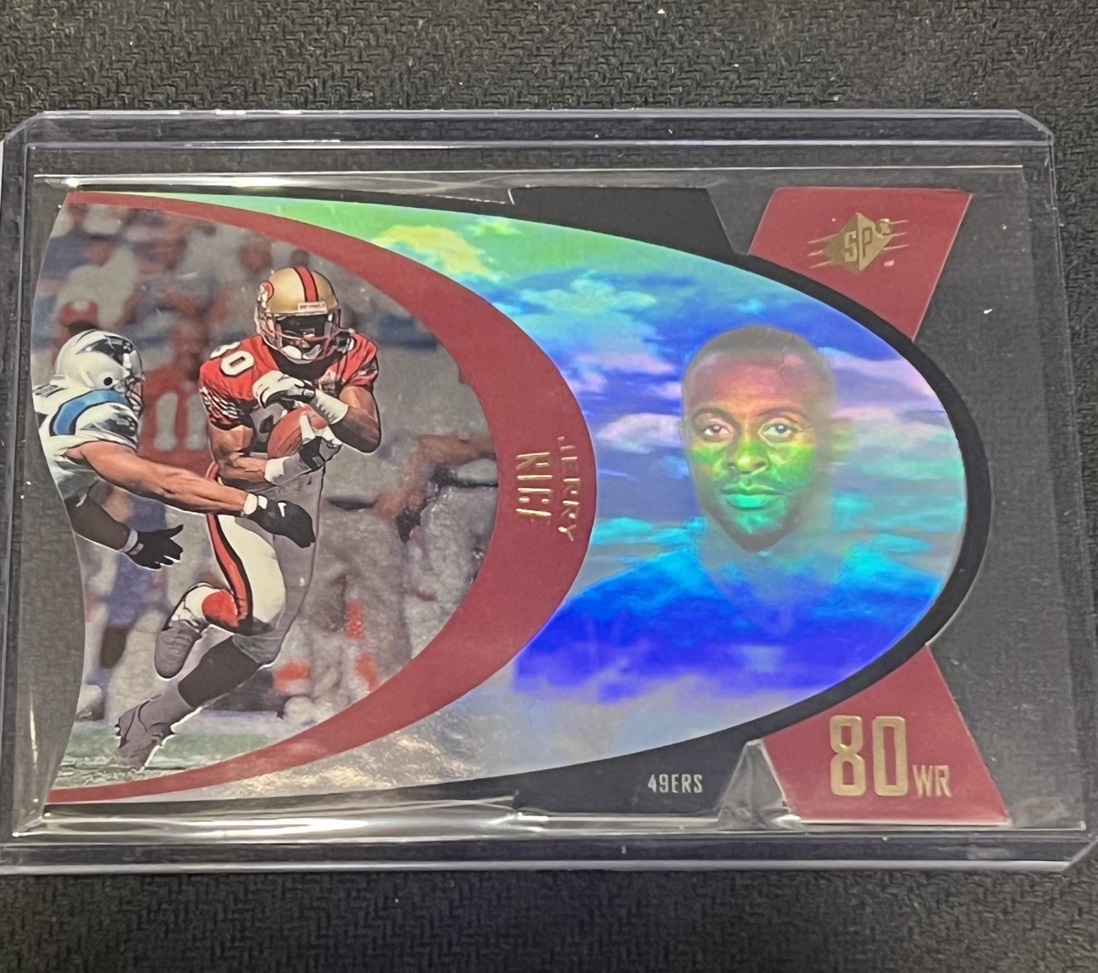 1996 UD SPx Jerry World Rice Die-Cut Hologram #SPX80 – San Francisco 49ers