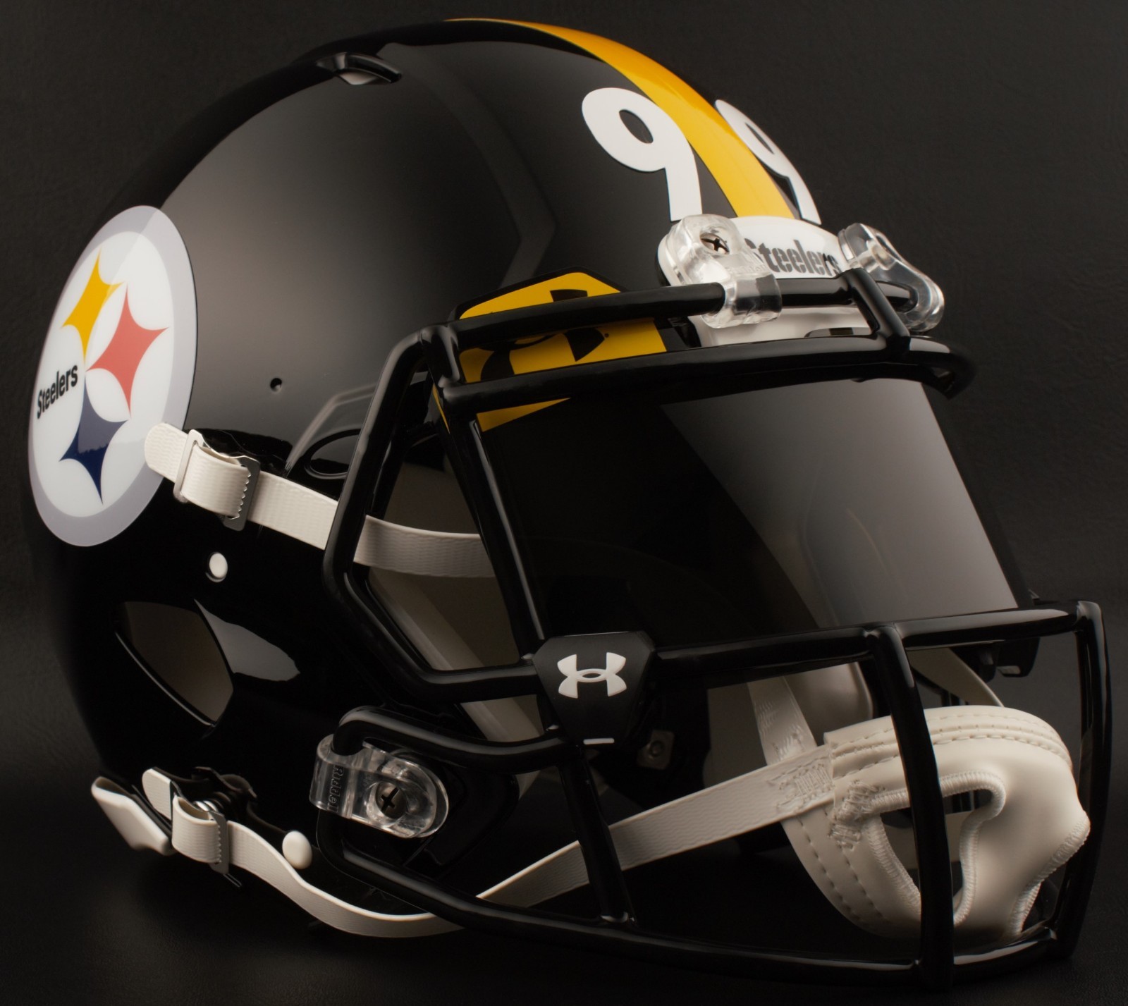 PITTSBURGH STEELERS Authentic GAMEDAY Football Helmet w/ BLACK-TINT Eye Shield