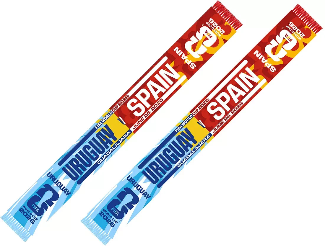 Uruguay vs Spain Official 2026 FIFA World Cup Matchup Scarf (Pre-Order)