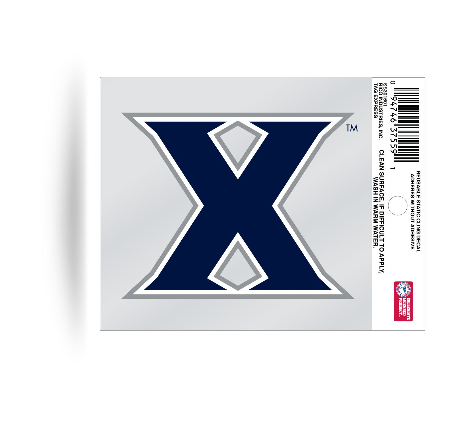 Xavier Musketeers Static Cling Sticker Window or Car! 3×4 Inches Free Shipping