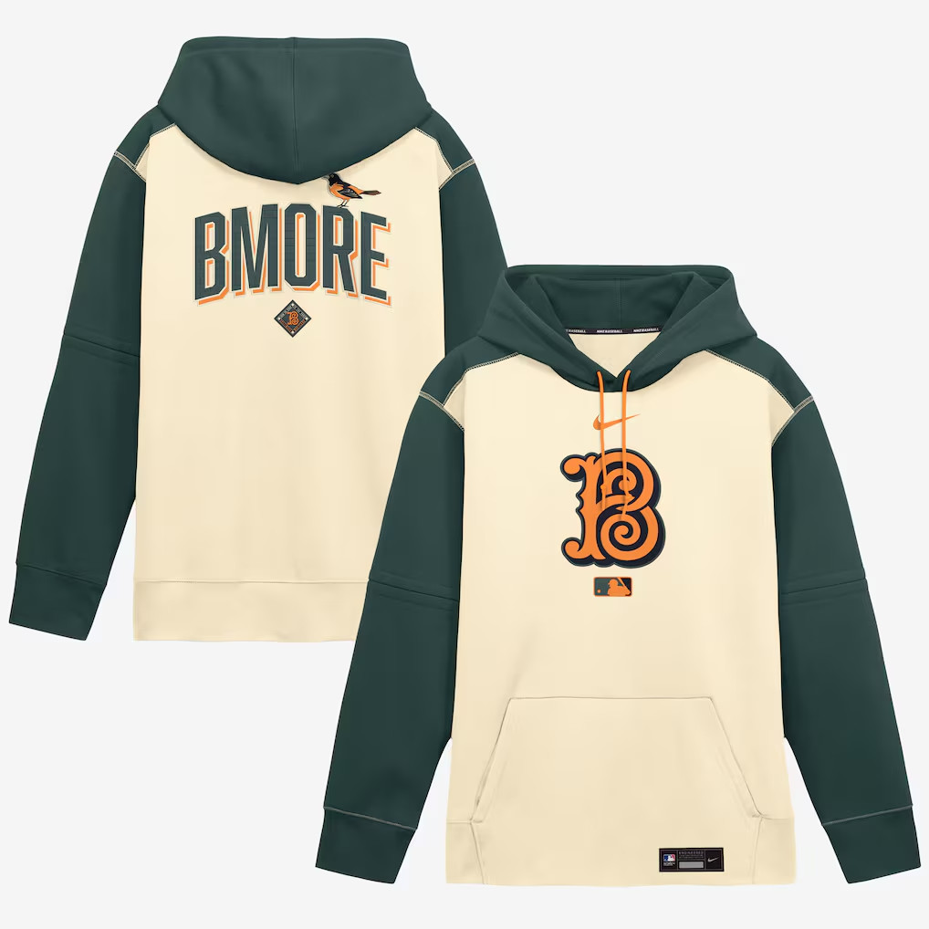 Baltimore Orioles Nike Authentic Collection City Connect Therma-FIT Hoodie BMORE