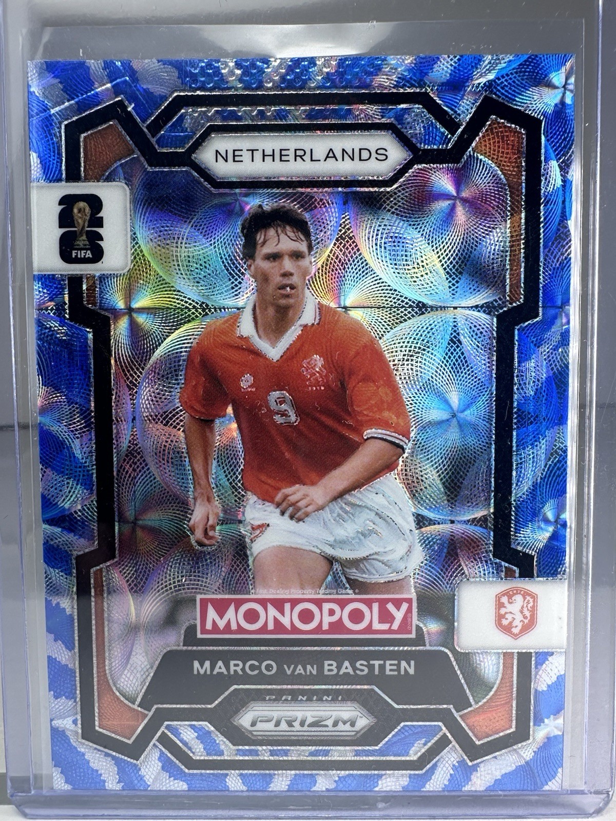 2026 Panini Prizm Monopoly FIFA World Cup Marco Van Basten Blue Tiger Stripe SSP