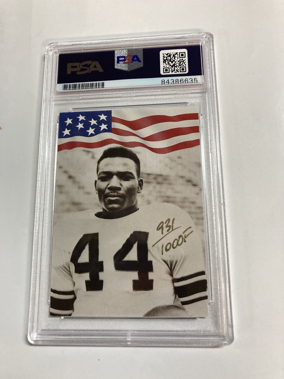 Psa Authentic Autograph Trading Card Jim Brown 1992 all world autograph 931/1000