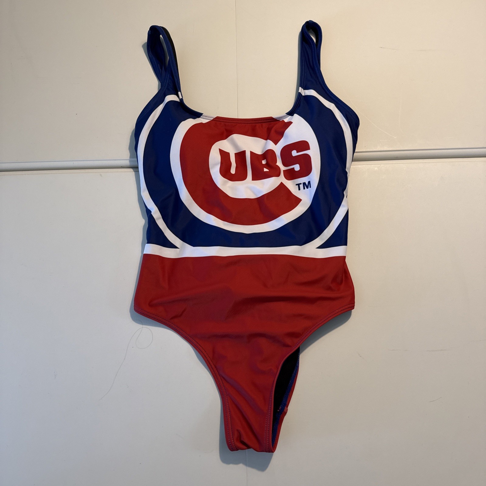 NWT WOMENS Small MLB BASEBALL FOCO Chicago Cubs Royal Team 1 Piece Bathing Suit