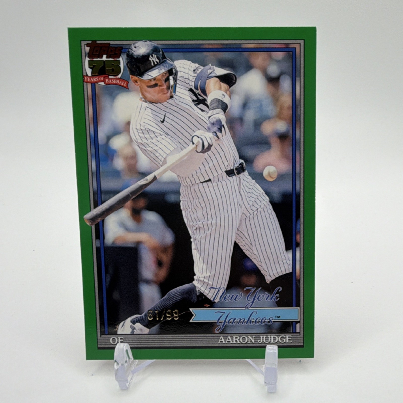 Topps 2026 Aaron Judge #T91-34 Green /99 New York Yankees