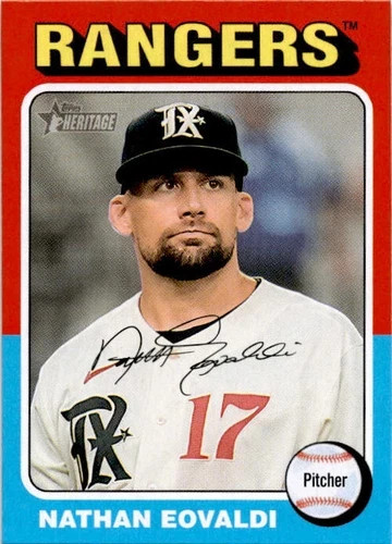 2024 Topps Heritage #82 Nathan Eovaldi Texas Rangers