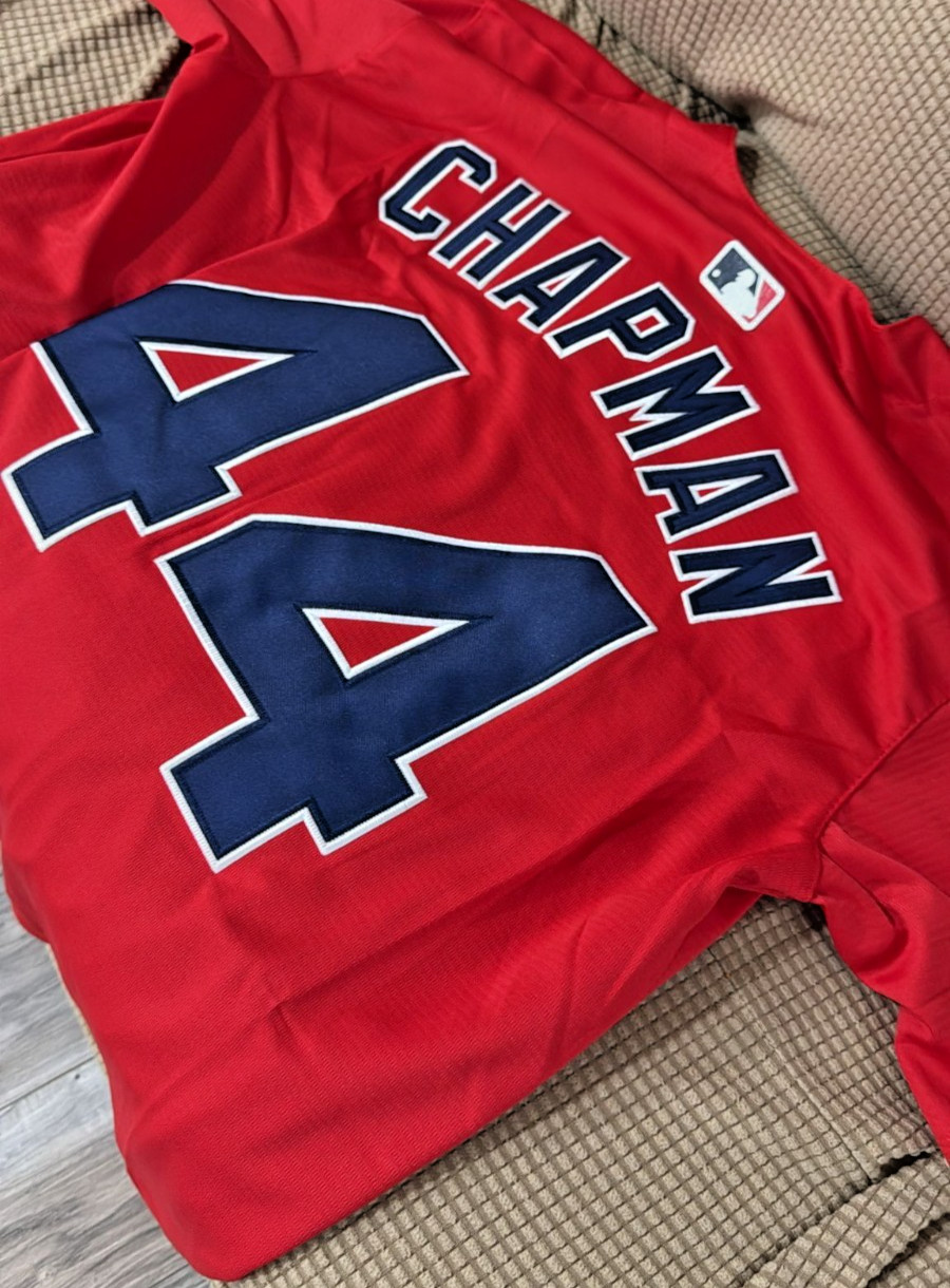 Nike Aroldis Chapman Red Alternate Limited Stitched Replica Jersey Size L (44)
