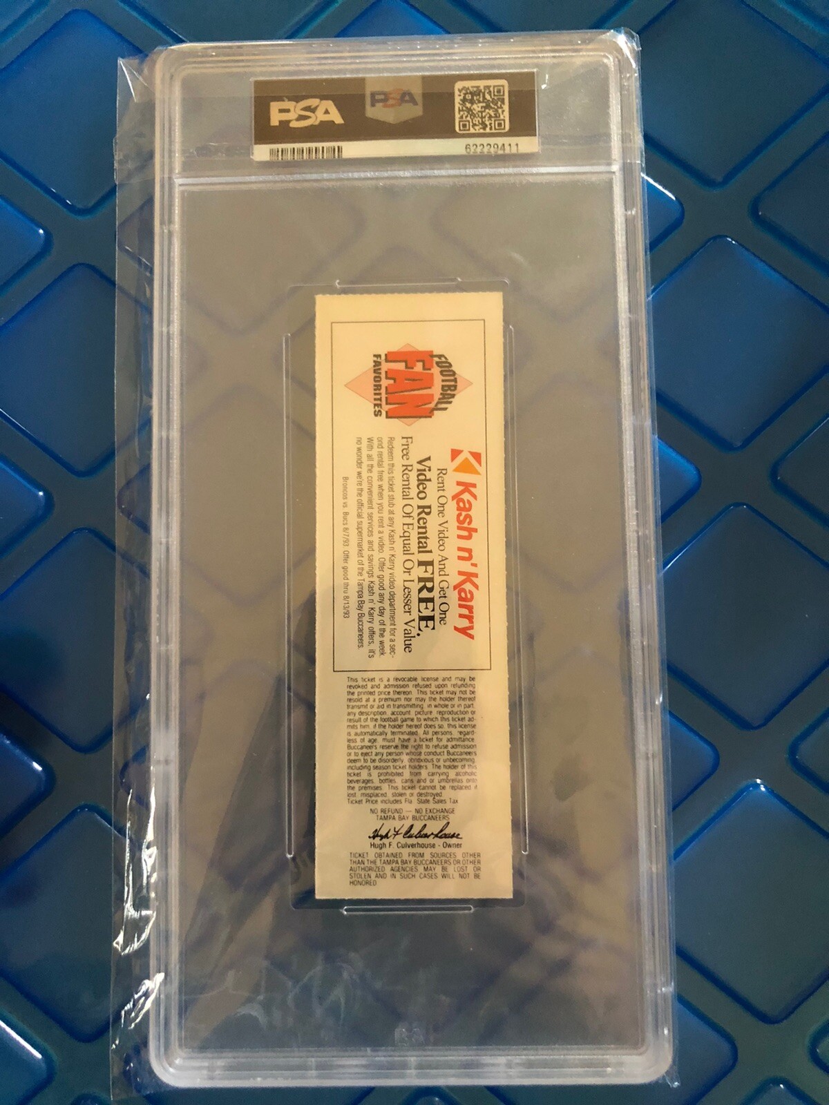 JOHN LYNCH, 1993 PRO DEBUT, FULL Ticket, PSA 7 Near Mint, Hall of Fame, RARE!!!