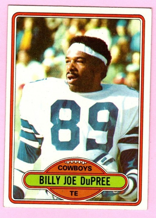 1980 Topps Billy Joe DuPree #455 Dallas Cowboys – Free Shipping