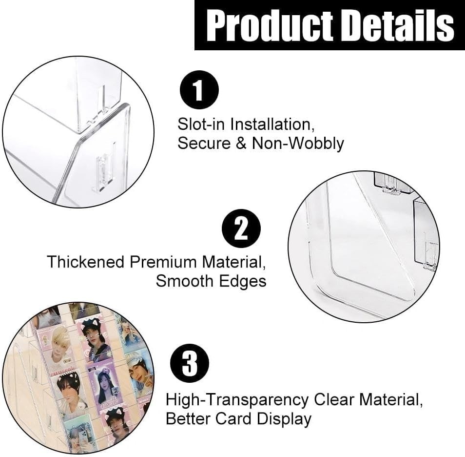 Trading Card Display Stand, 5 Tier Vertical Holder for Baseball Basketball Sport