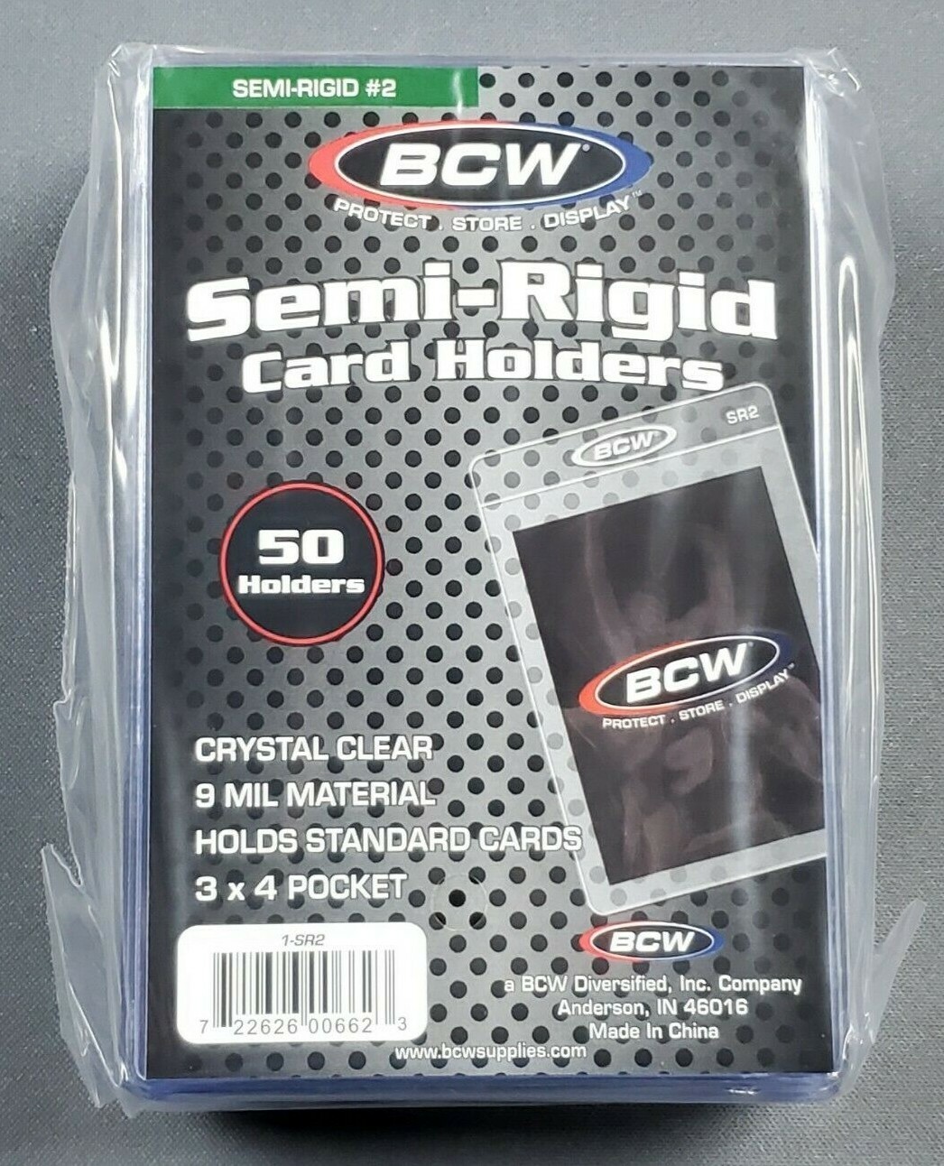 (50) BCW SEMI RIGID CARD HOLDER #2 ~ PSA BGS CGC SGC GRADING SUBMISSION SLEEVES