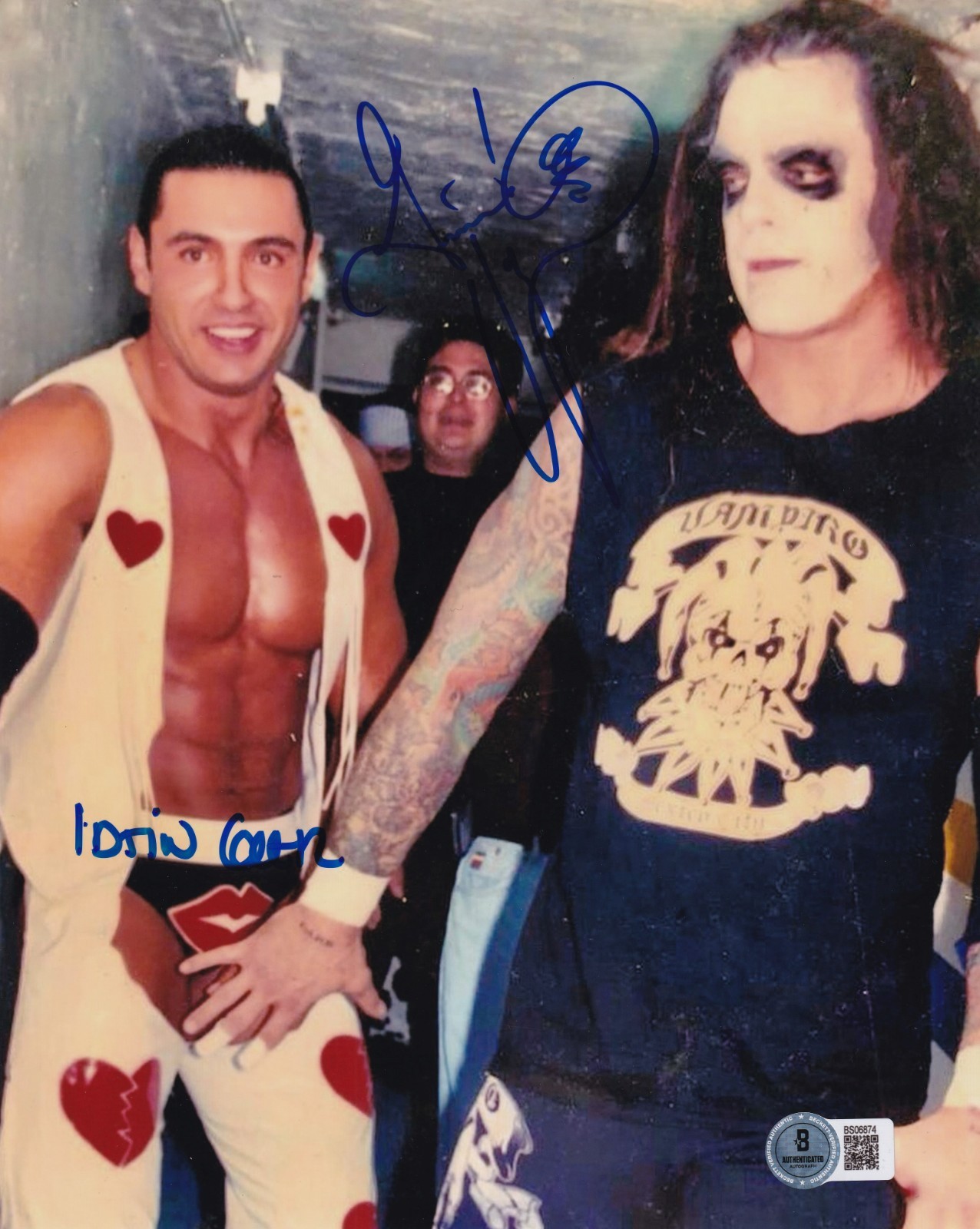 Latin Lover Vampiro Signed 8×10 Photo BAS COA WCW WWF CMLL Lucha Libre AAA Auto
