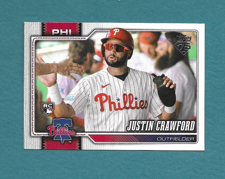 2026 TOPPS JUSTIN CRAWFORD ROOKIE VARIATION FROM FACTORY SET #700 PHILLIES