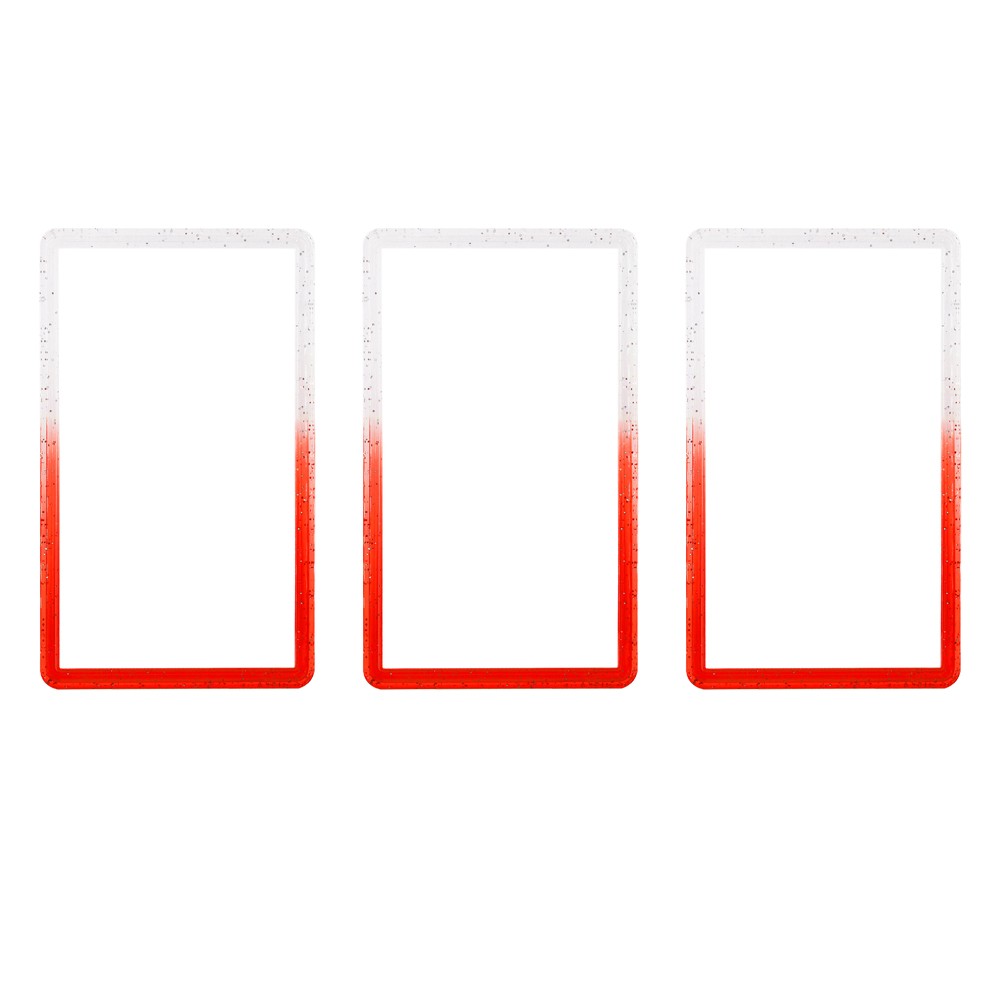 3PCS for PSA Graded Card Slab Bumper Guard Protector TPU – RED&WHITE – STACKABLE