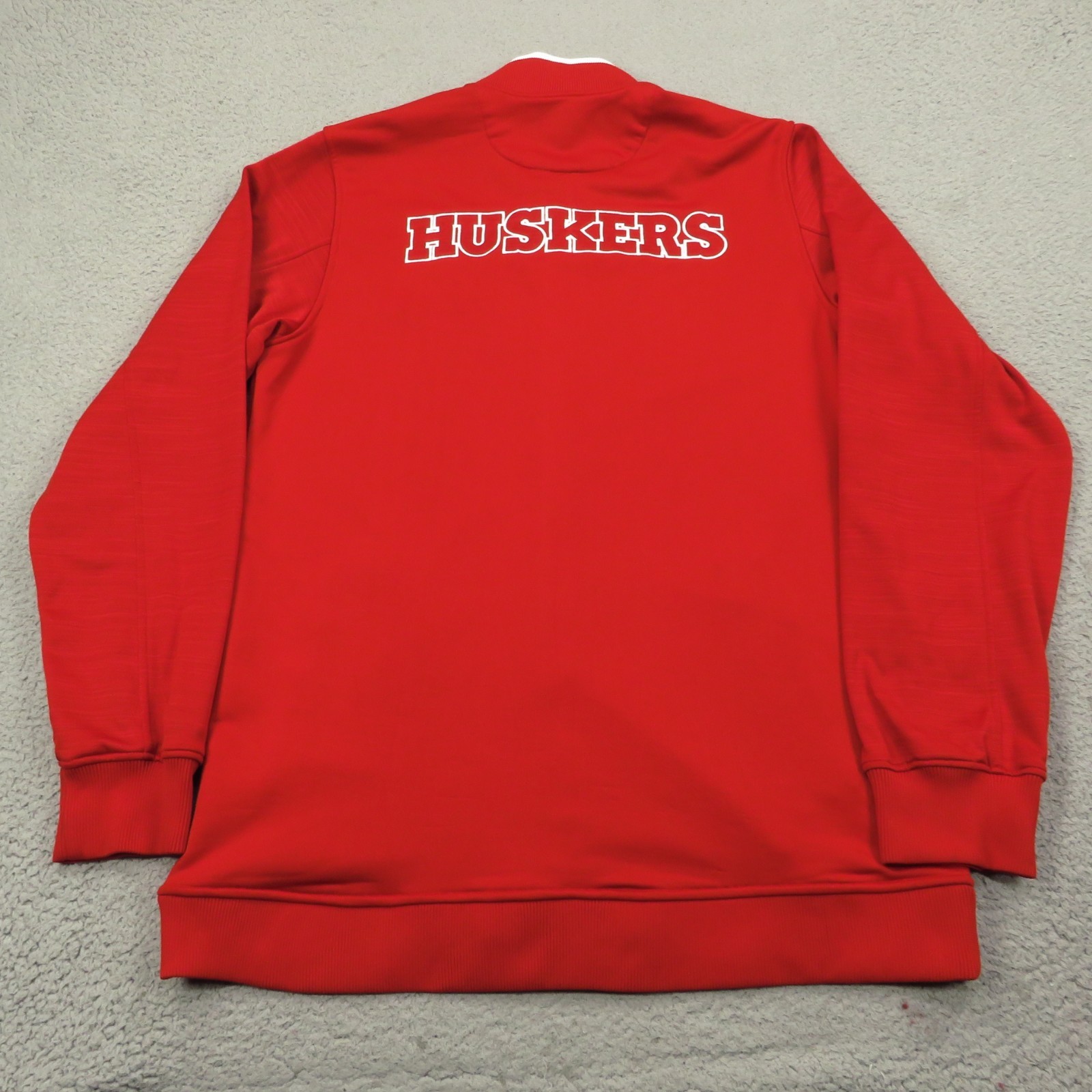 Nebraska Cornhuskers Jacket Mens Large Player Issued Huskers Warmup Shoot Around