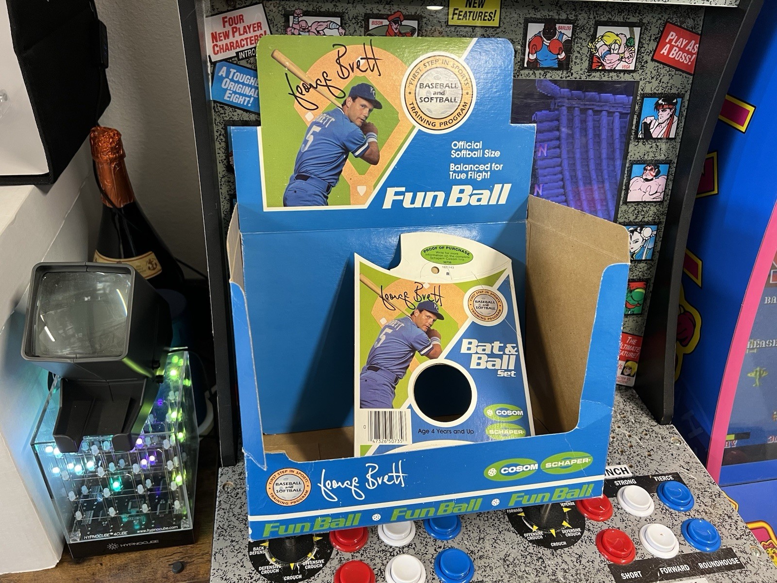 1983 George Brett Fun Ball Retail Box Display + Bat & Ball Set Cardboard Tag