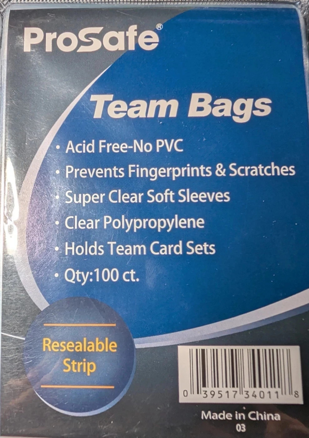 25 PRO SAFE Resealable Loose TEAM BAGS Sports Pokemon Yugion TCG Free Tracking