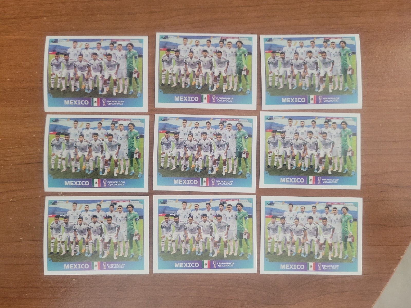 9 X 2022 Panini FIFA World Cup Qatar Sticker Mexico National Team Photo MEX 1