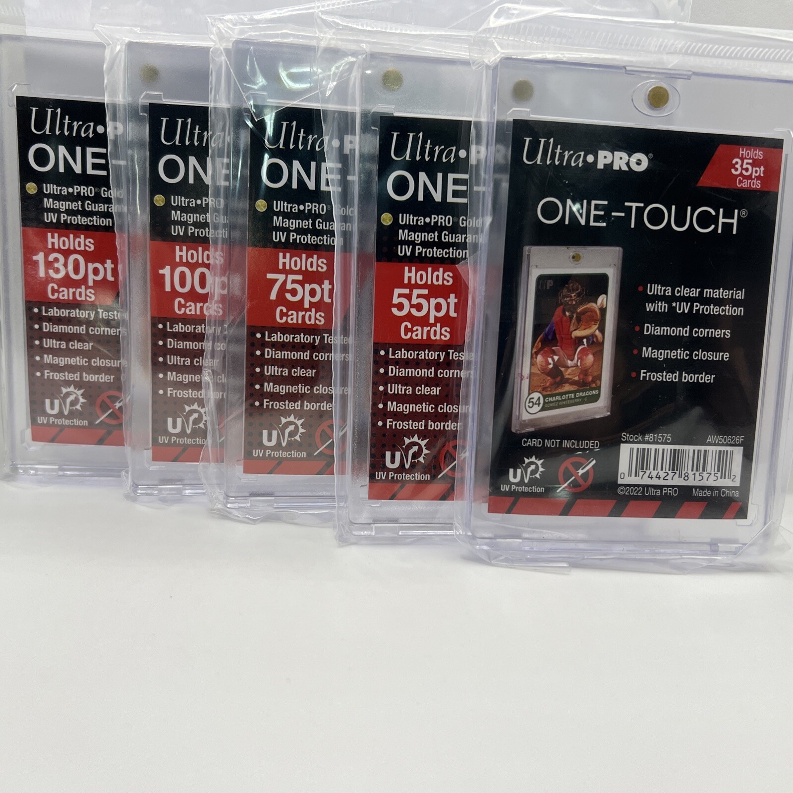 Ultra Pro One-Touch Magnetic Card Holder 35pt,55pt,75pt,100pt,130pt Total of 5