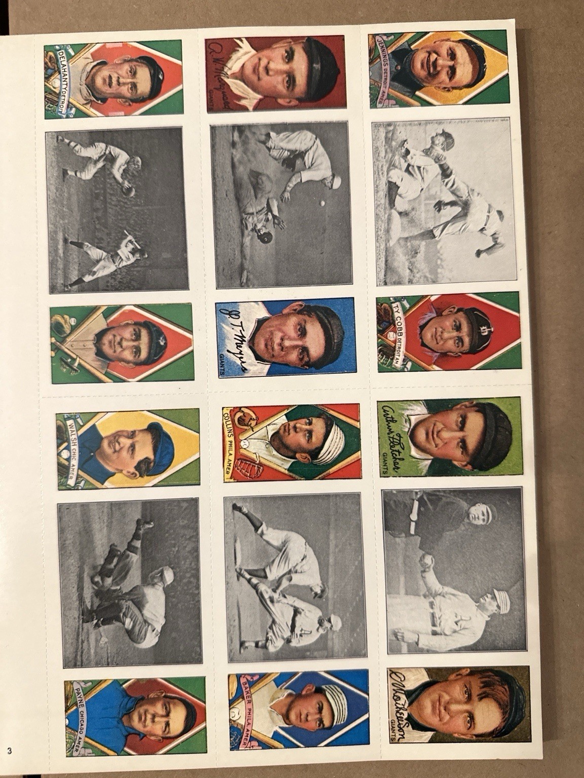 1977 Complete Set Dover Publishing Reprint 98 Baseball Cards, Book 8 Pages