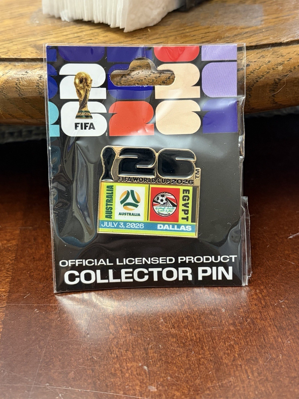 FIFA WORLD CUP 2026 Australia Vs Egypt Match Day Pin NWT