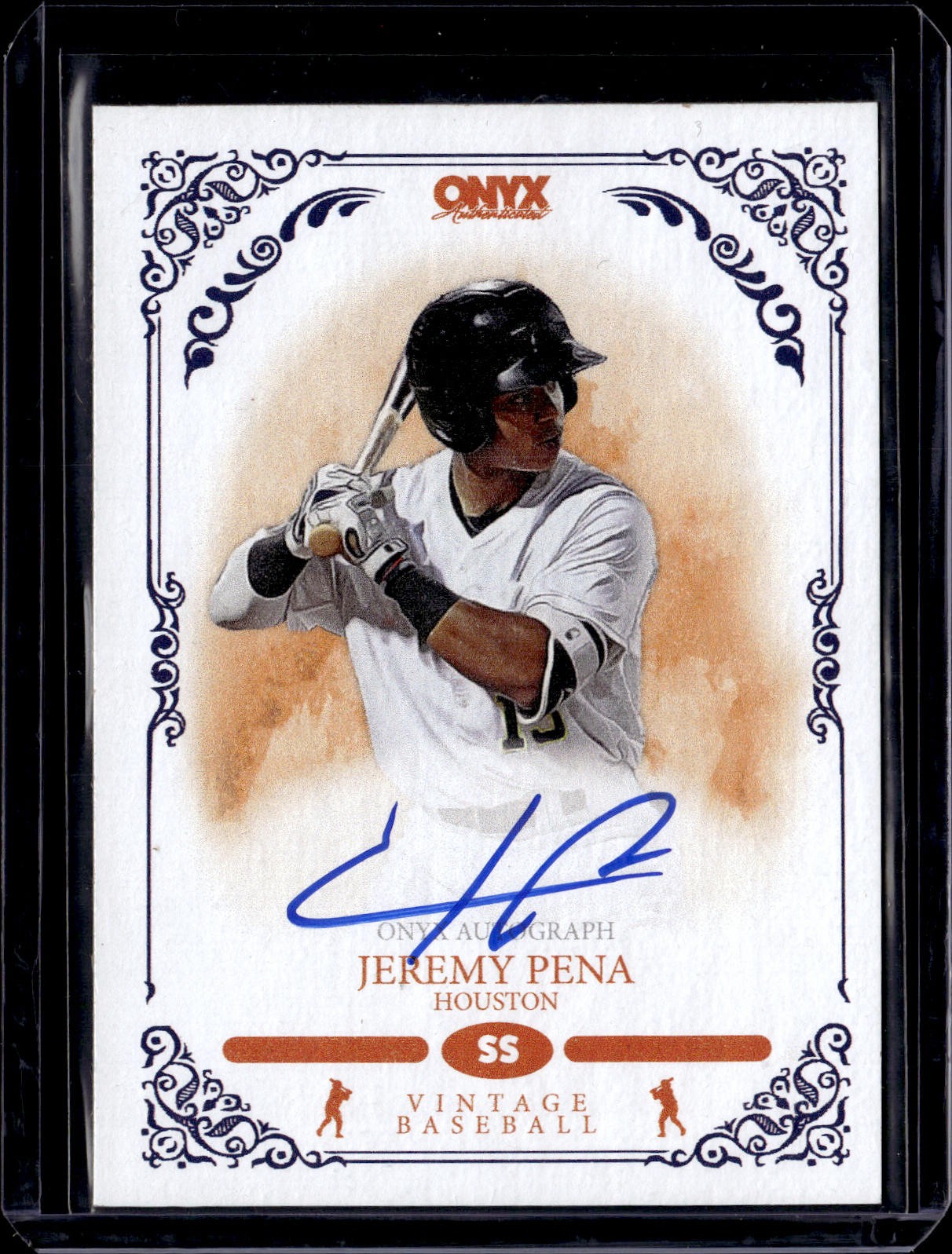 2022 Onyx Vintage #VAJP Jeremy Pena Autographs Blue