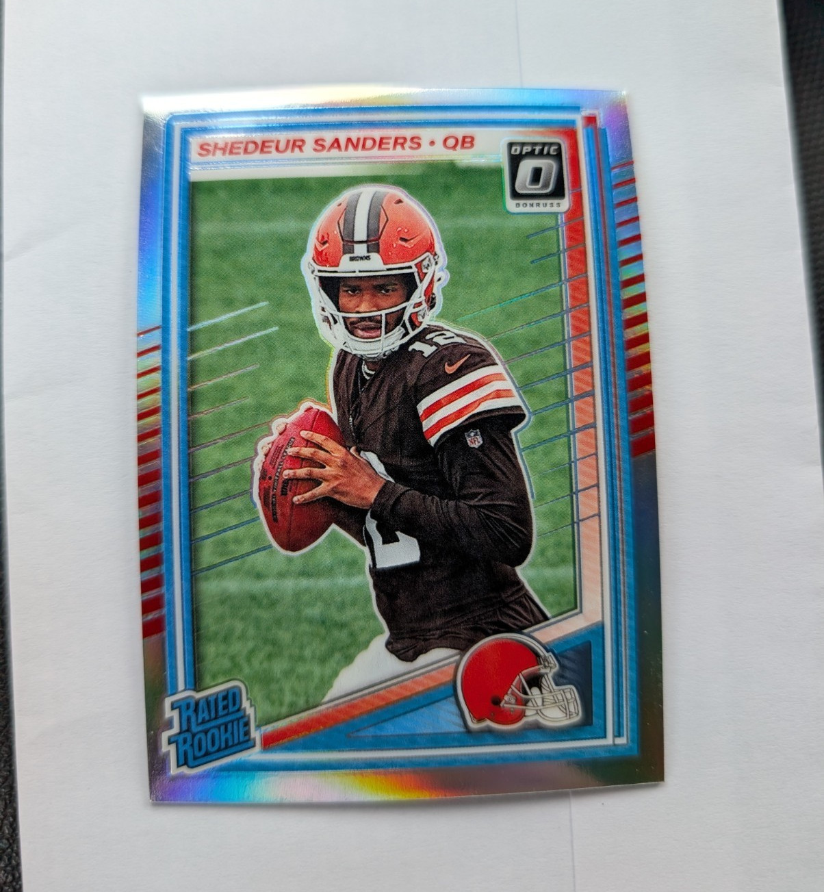 Panini 2025 Donruss Optic Shedeur Sanders Browns #203 Rated Rookie Prizm