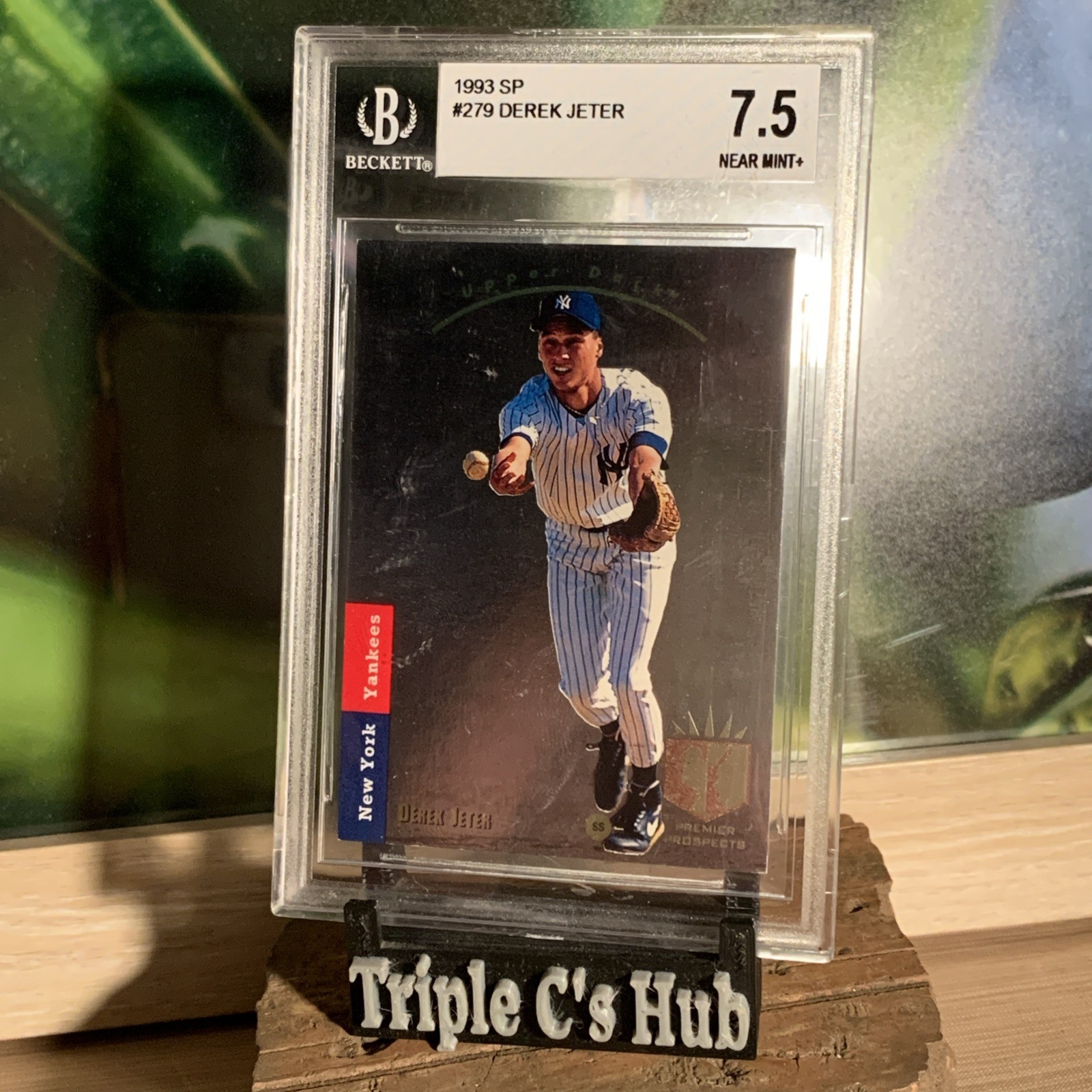 1993 Upper Deck SP DEREK JETER Foil #279 RC Prospects BGS 7.5 w/ Sub grades