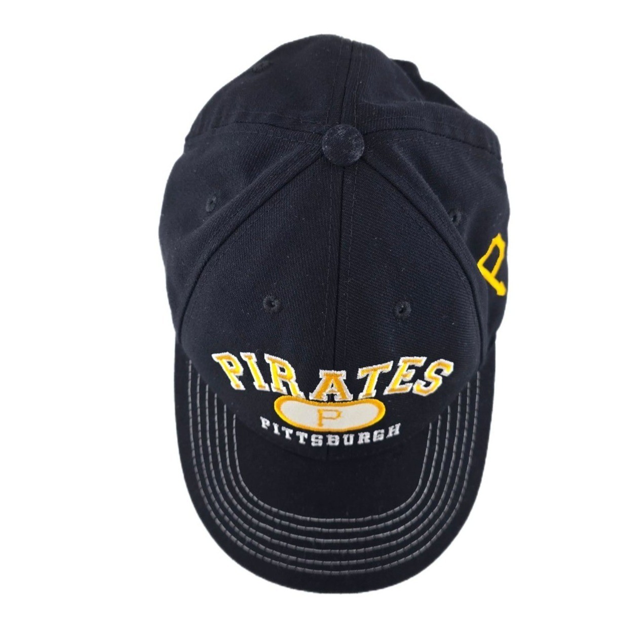 Pittsburgh Pirates Embroidered Adjustable Baseball Cap Black & Gold One Size