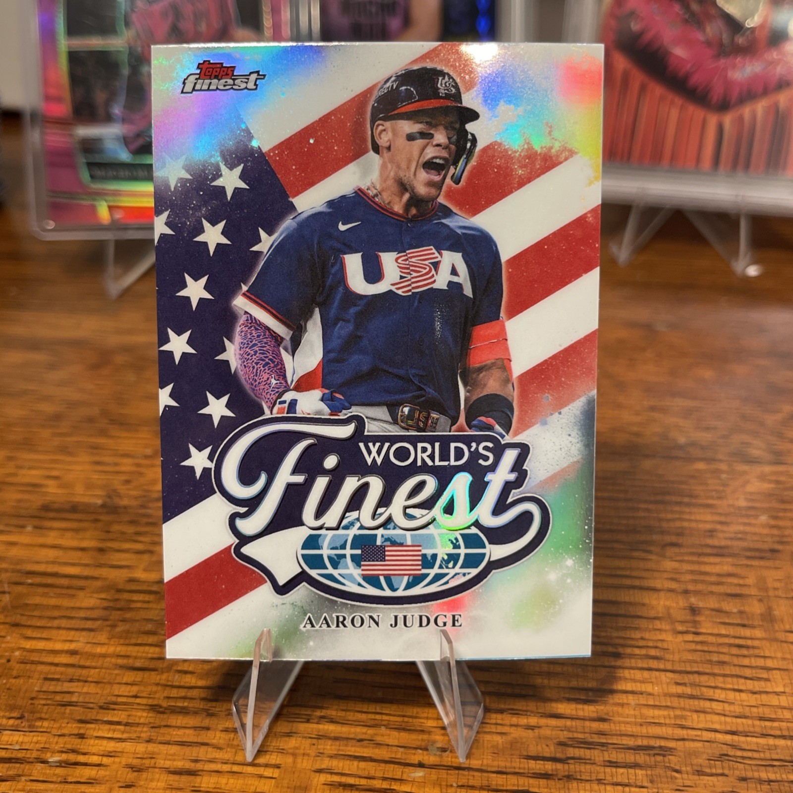 2026 Topps Finest Aaron Judge World’s Finest Refractor WF-1 USA New York Yankees