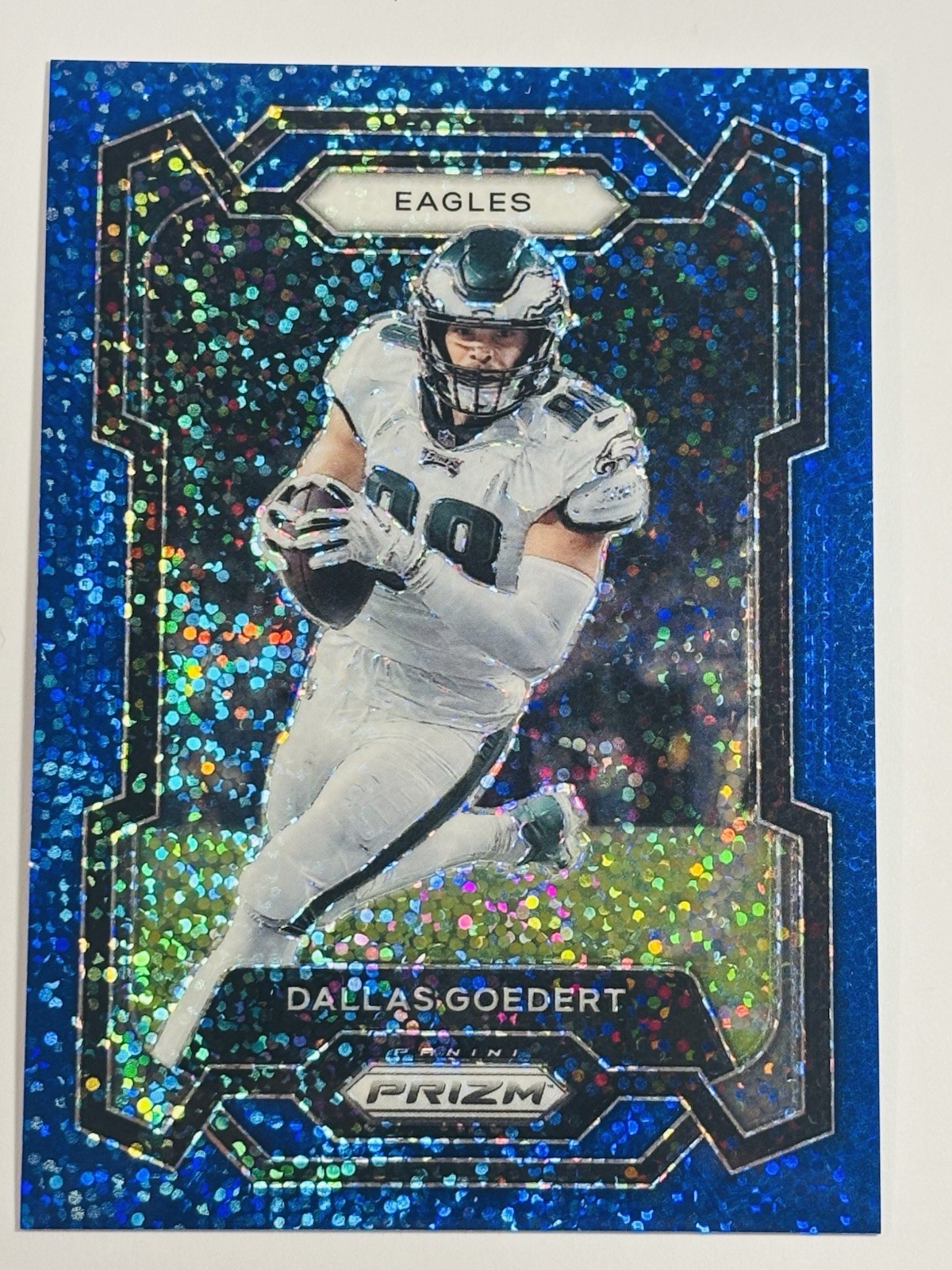 2023 Panini Prizm No Huddle Dallas Goedert /96 Blue Prizm Disco EAGLES Insert NM