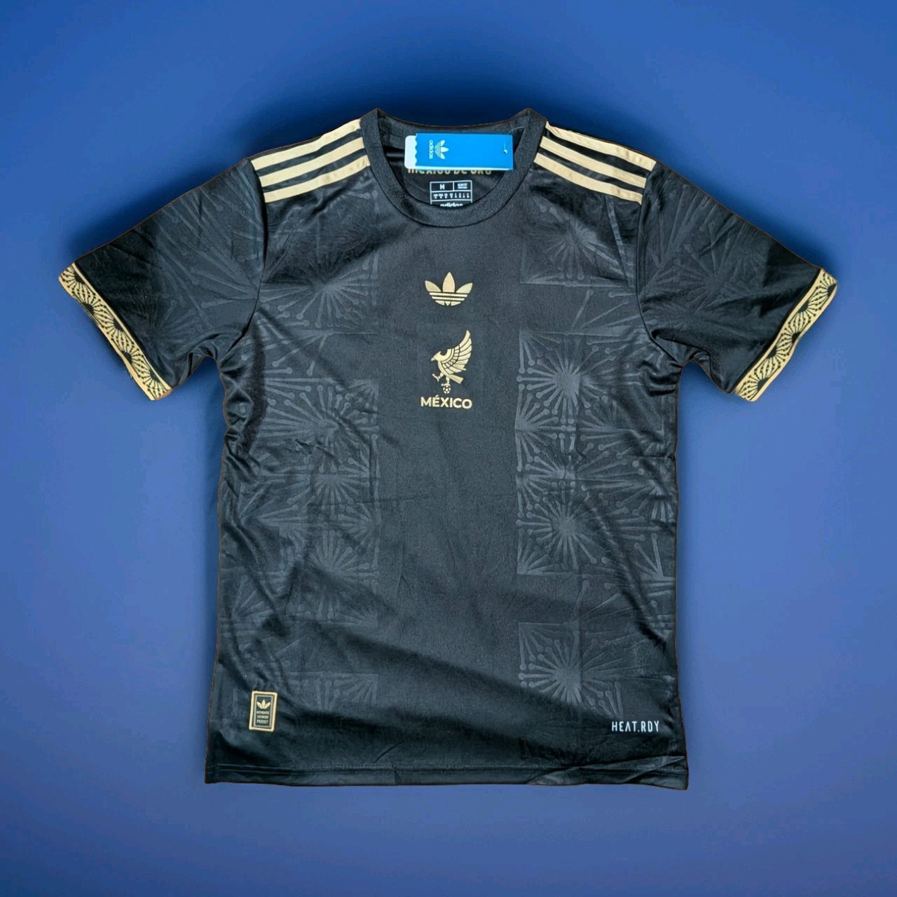Seleccion Mexicana 2025 Mexico De Oro Jersey Black and Gold Large