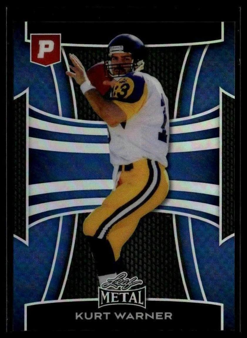 2025 Leaf Metal Pristine Kurt Warner Blue Pre Prod Proof 1/1