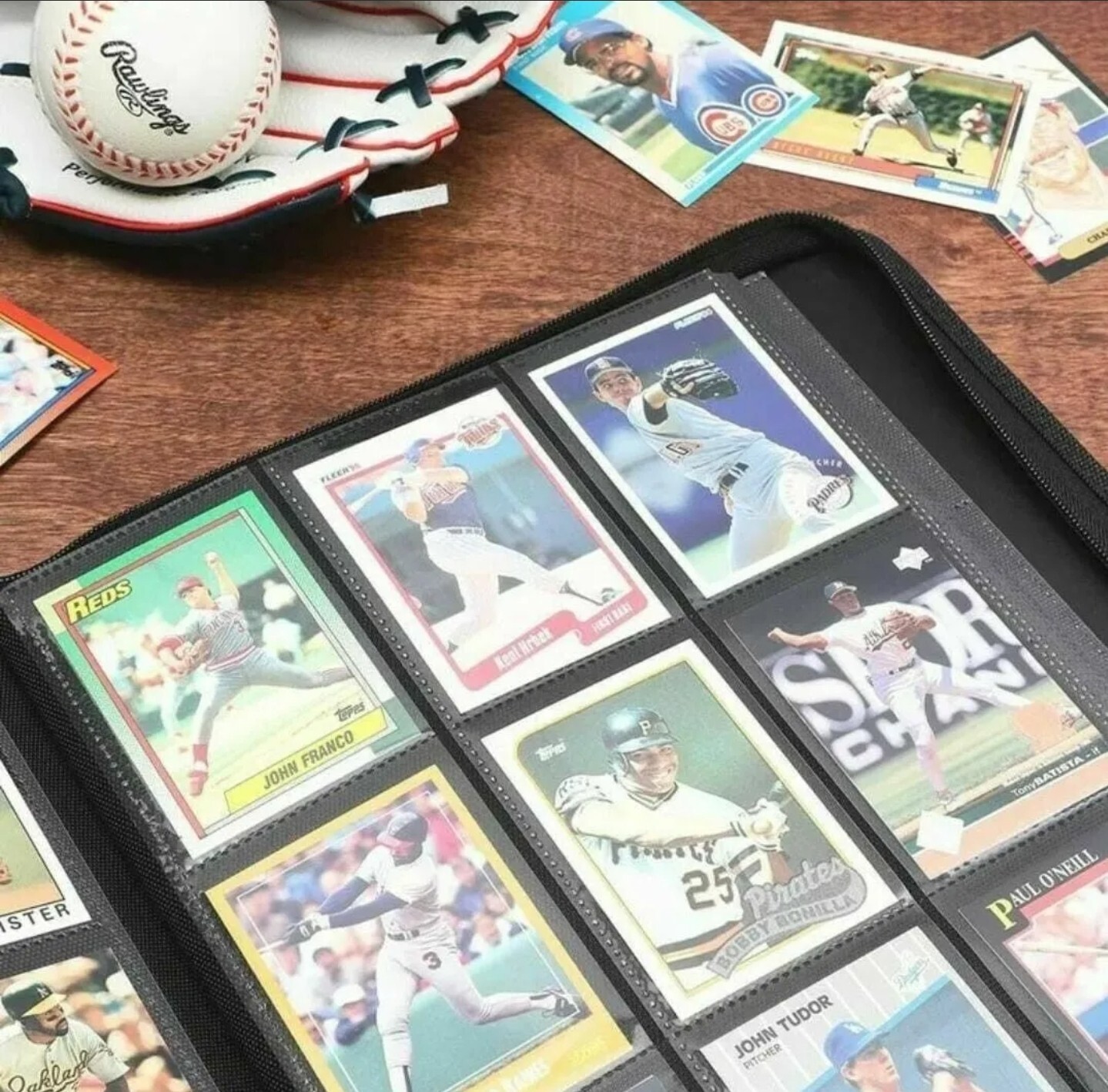 (3) PACK MULTI COLOR 360 Pocket Trading Card Binder Side Loading Elastic HOLDER