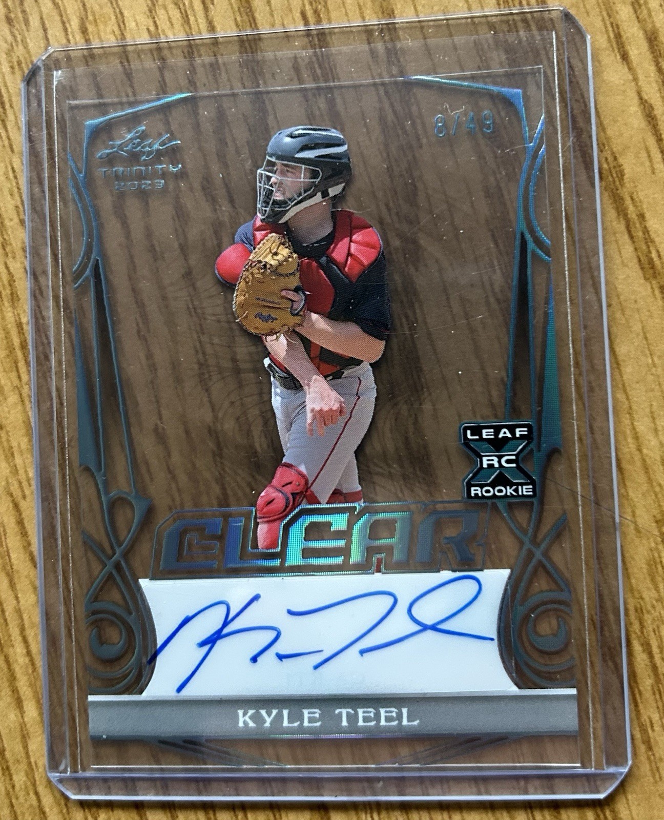 2023 Leaf Trinity Kyle Teel Light Blue Clear /49 Red Sox White Sox